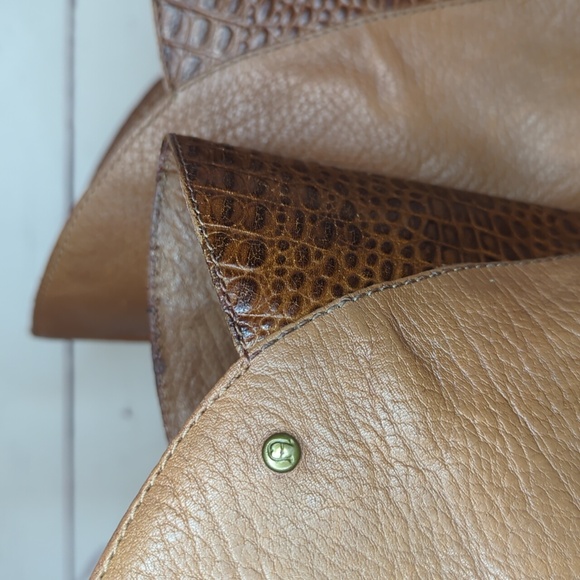 Vintage Etienne Aigner Designer Croc Alligator Leather 80's Women's Boots 8.5 - Picture 9 of 16